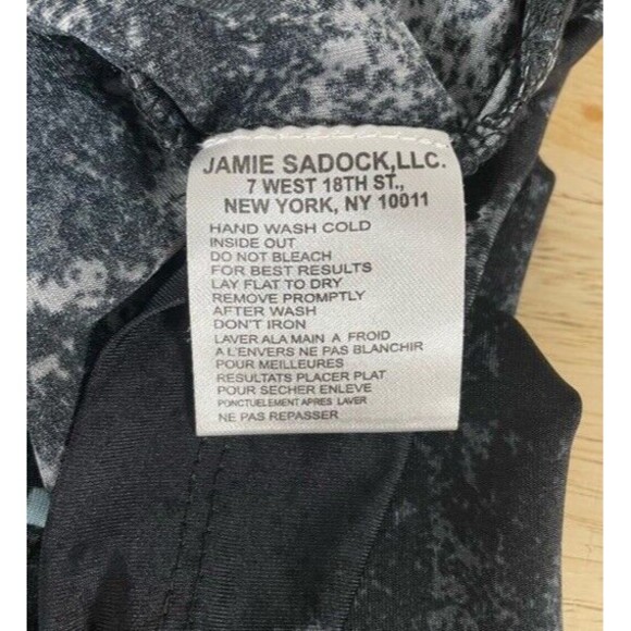 Jamie Sadock Golf Polo Top Mock 1/4 zip Retro Print Spandex Short Sleeve Small - Picture 10 of 11